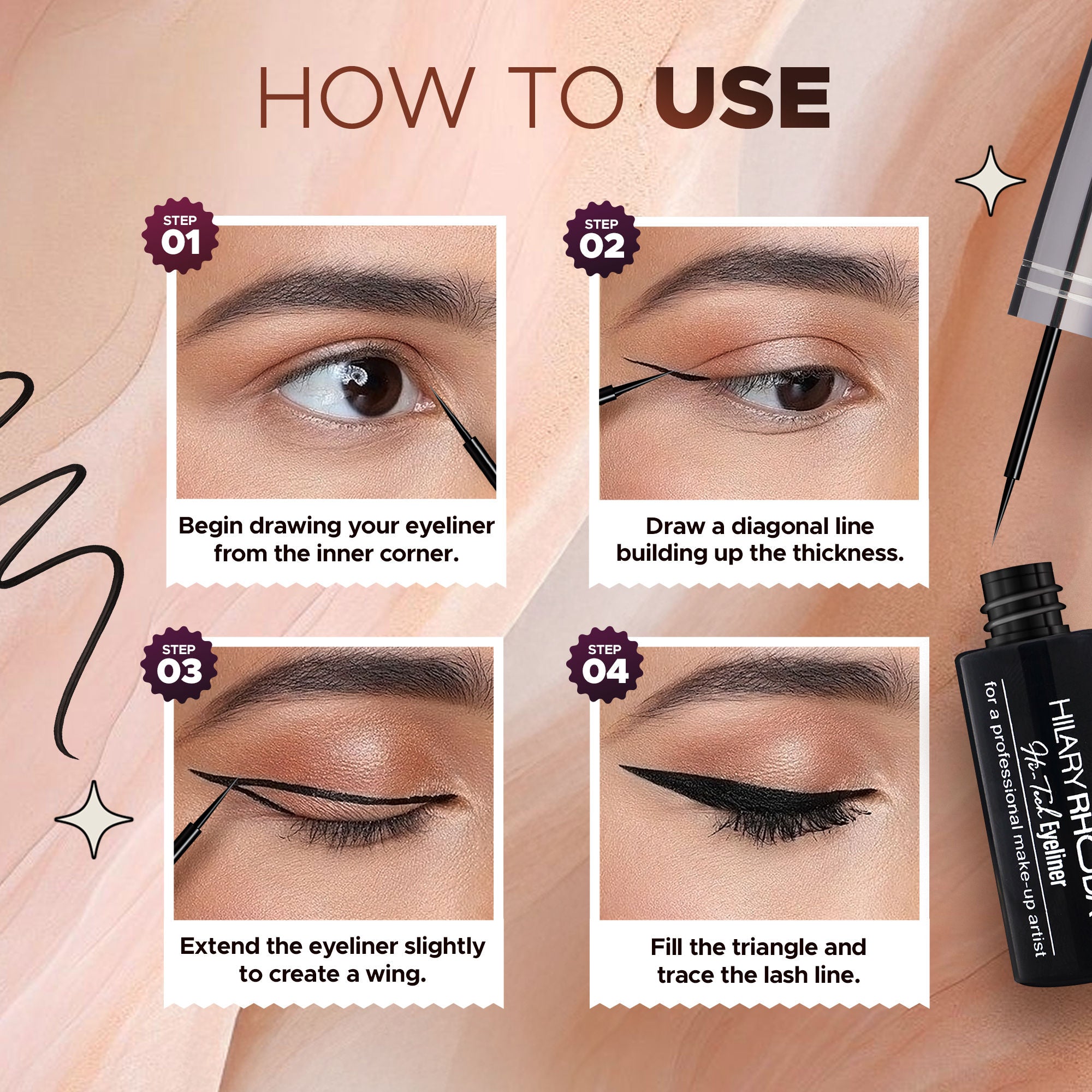 Hilary Rhoda Hi-Tech Waterproof Eyeliner | Grab2Buy