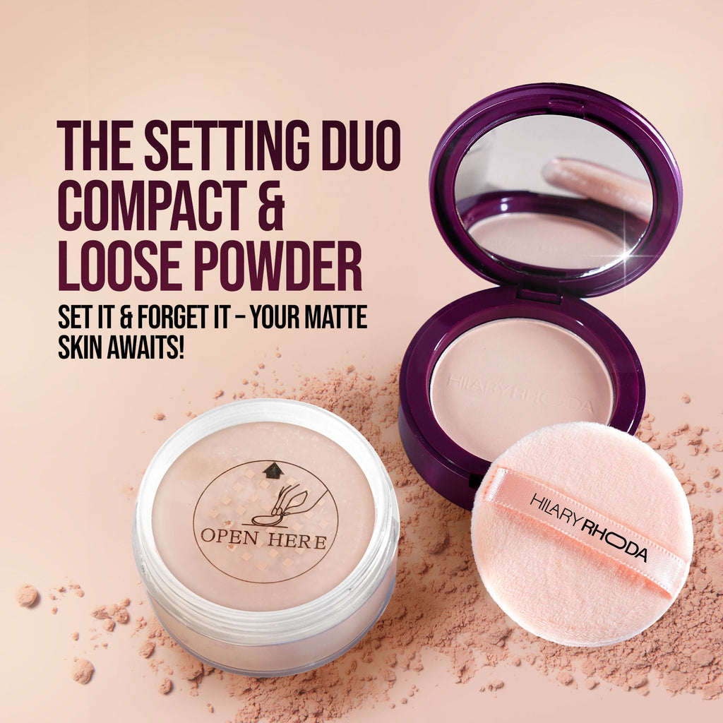 Hilary Rhoda The Setting Duo Matte Compact Powder - Sand 04 | Grab2Buy