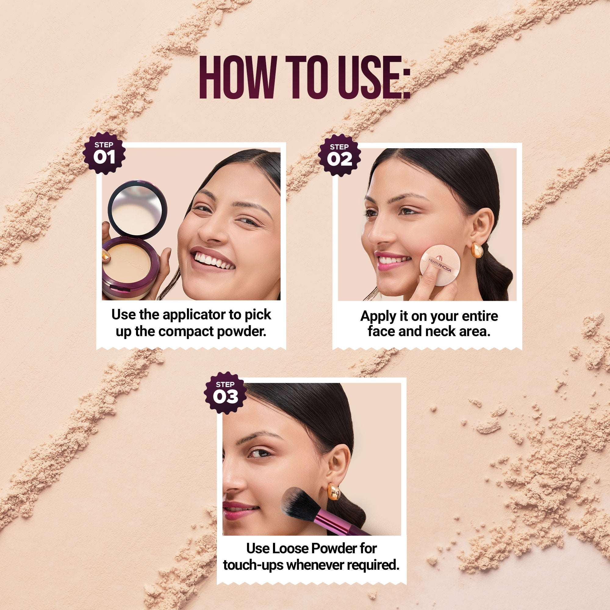 Hilary Rhoda The Setting Duo Matte Compact Powder - Sand 04 | Grab2Buy