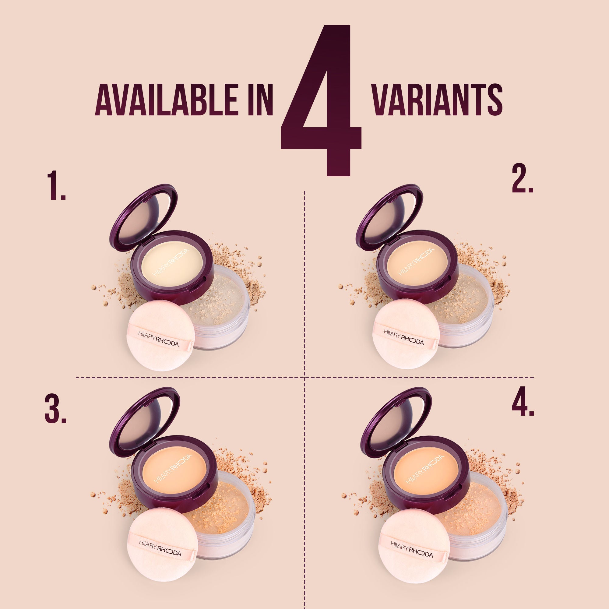 Hilary Rhoda The Setting Duo Matte Compact Powder - Sand 04 | Grab2Buy