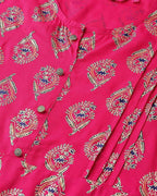 Vamika Pink Printed Rayon Party And Casual Wear Kurta Set | Grab2Buy