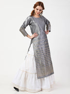 Cheera Kurta With Skirt & Embroidered Dupatta set (CH108KSD) | Grab2Buy