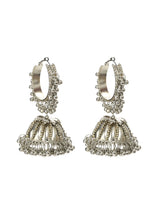Mominos Fashion Johar Kamal Oxidised Silver-Plated With Ghungroo Jhumkas | Grab2Buy