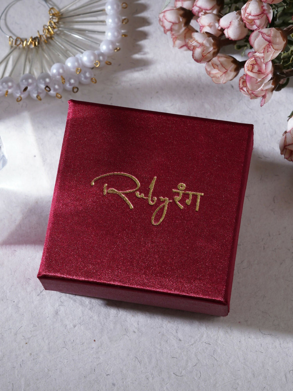 stone stud (Rose gold) - Ruby Raang | Grab2Buy