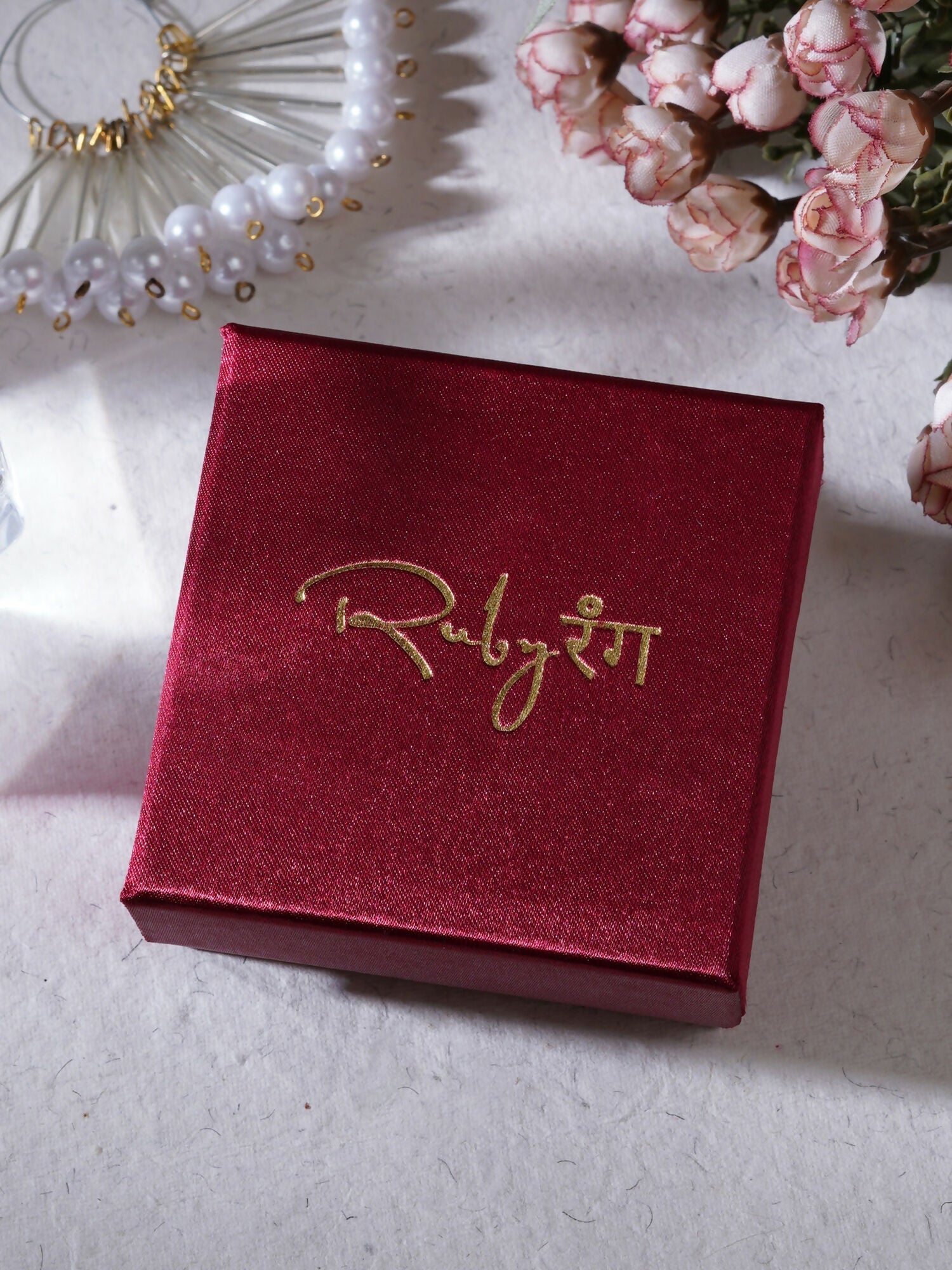 stone stud (Rose gold) - Ruby Raang | Grab2Buy