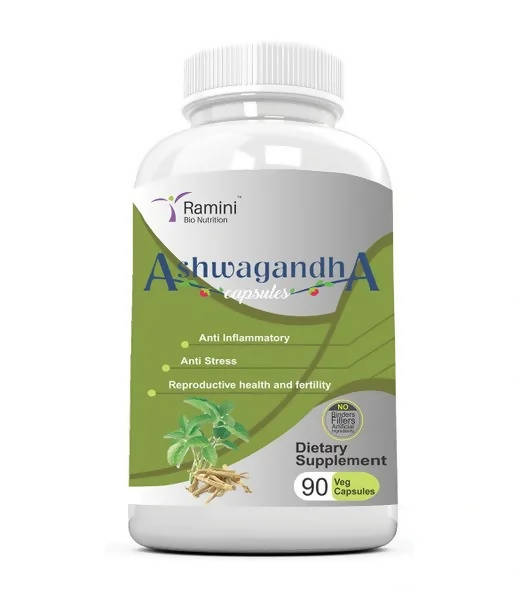 Ramini Bio Nutrition Ashwagandha 500mg Veg Capsules | Grab2Buy