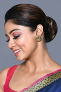 Joban Fashion Women Brass And Ruby Stone Golden Ruby Earrings | Grab2Buy