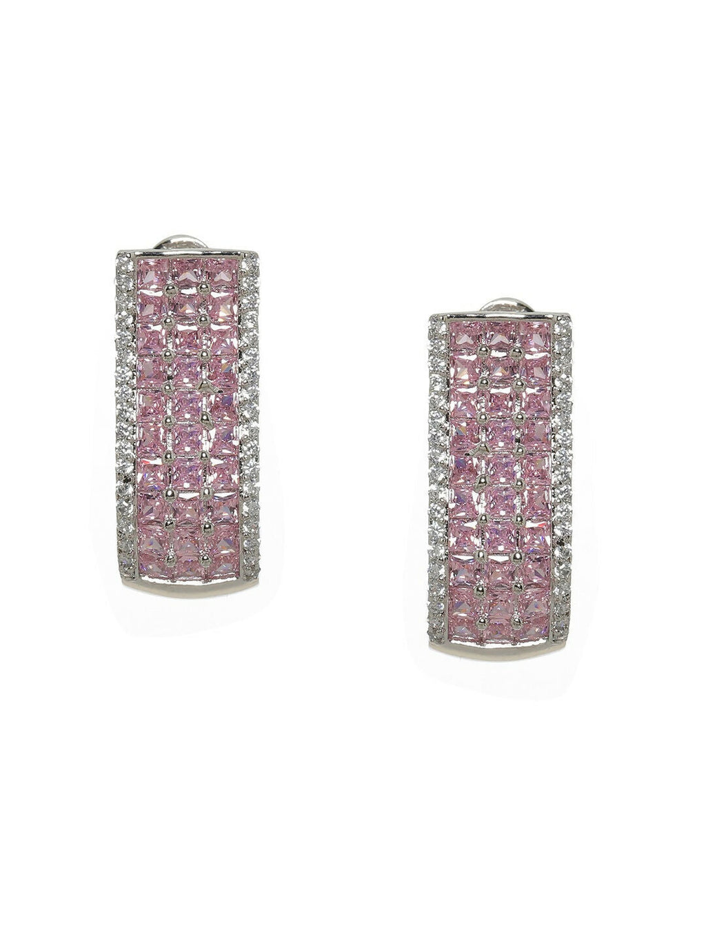 Pink Hoops Earrings- Ruby Raang | Grab2Buy