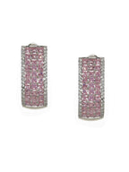 Pink Hoops Earrings- Ruby Raang | Grab2Buy