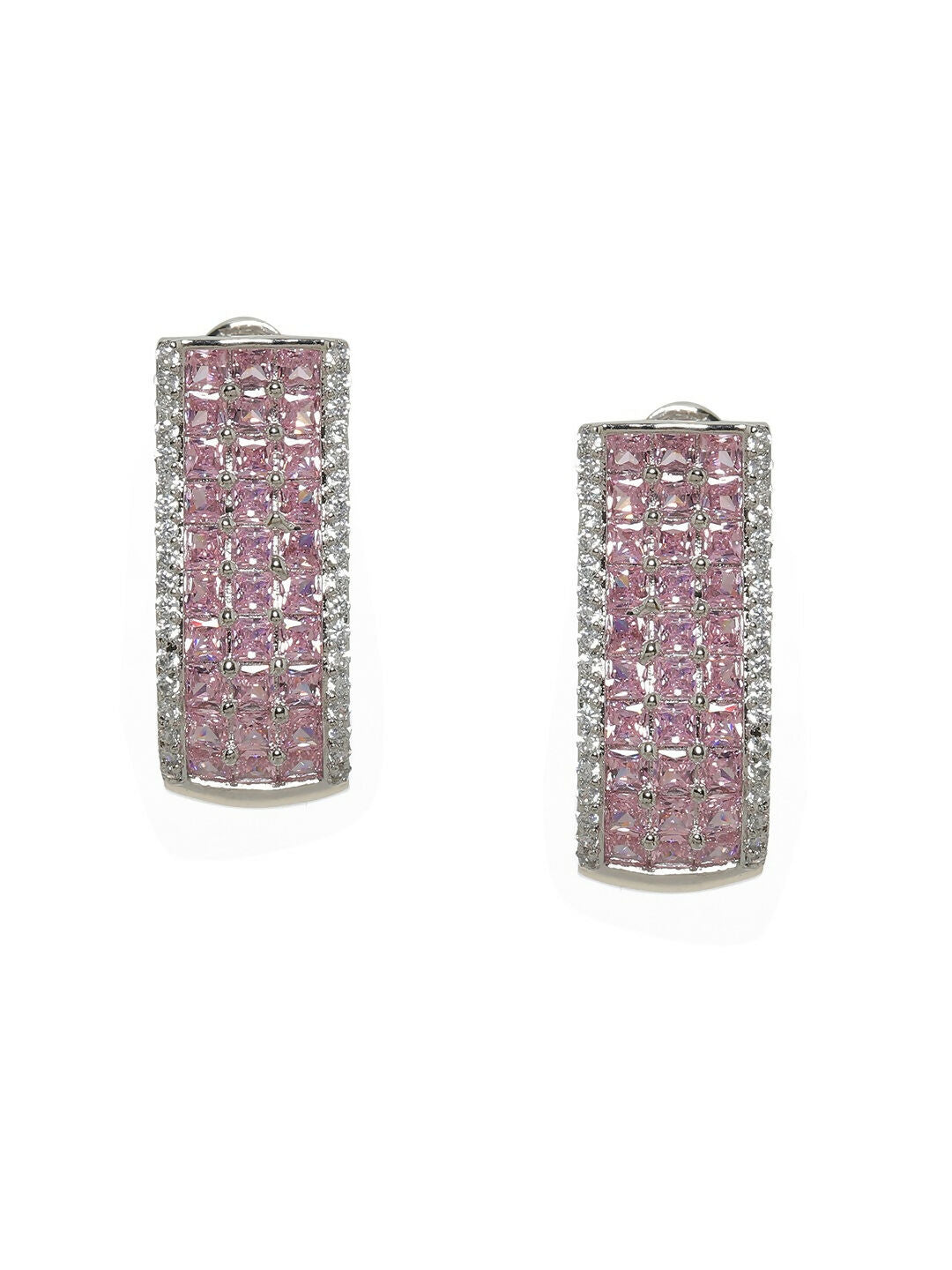 Pink Hoops Earrings- Ruby Raang | Grab2Buy