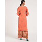 Cheera Women's Beautiful Gold Print And Highlights With Sequence Straight Kurta (CH078K) | Grab2Buy