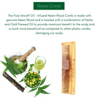 The Pure Story Oil Infused Neem Wood Dual Comb
