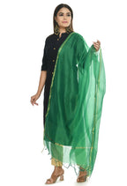 Mominos Fashion Green Banarsi Piping Dupatta | Grab2Buy