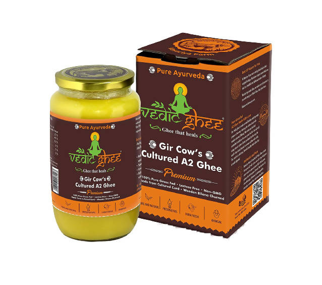 Vedic Ghee Premium A2 Gir Cow Cultured Ghee from Kesariya Farm Indian Gir Cow Ghee, Pure A2 Ghee, Natural & Healthy | Swadesiicart