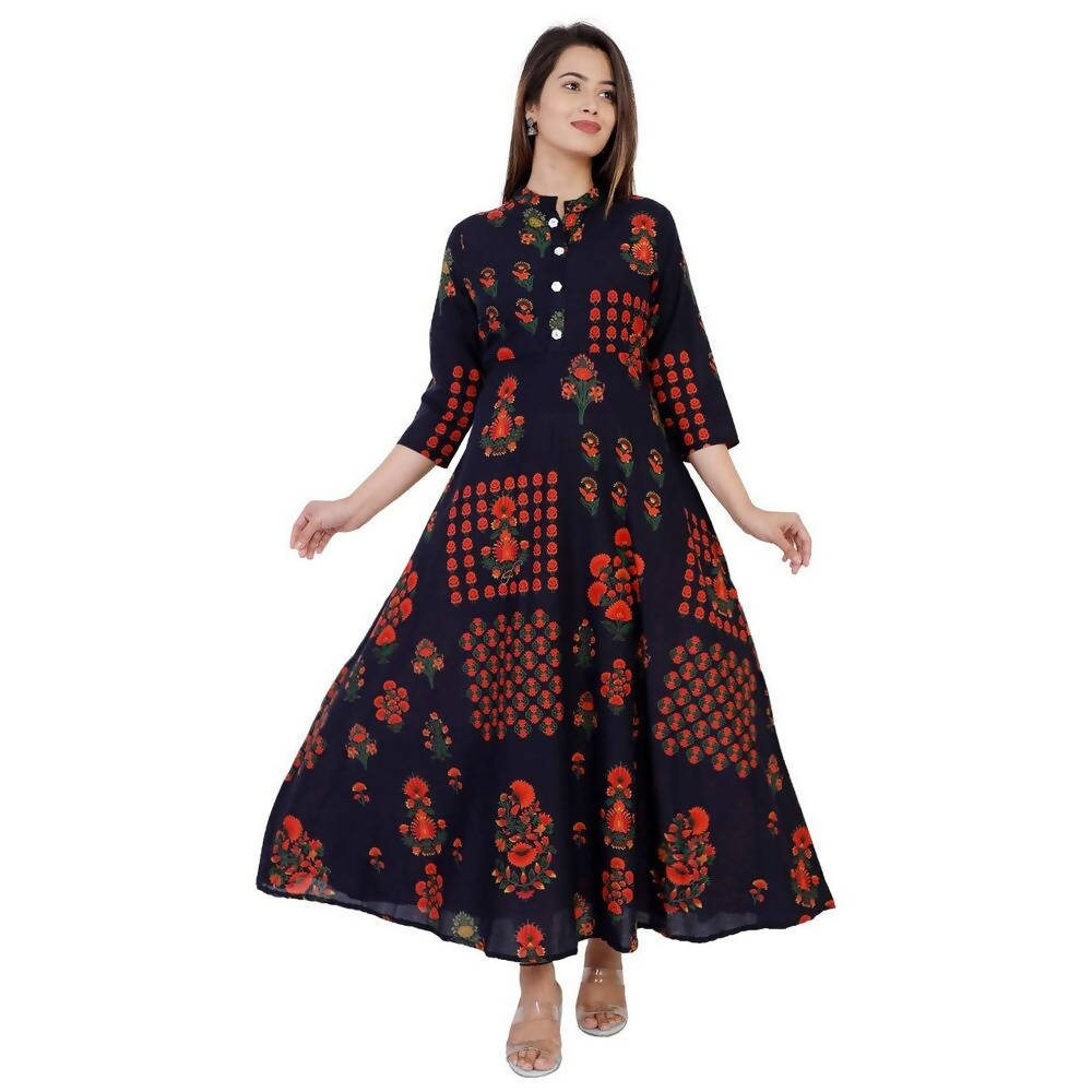 Vamika Coton Navy Blue Party Wear Kurti | Grab2Buy