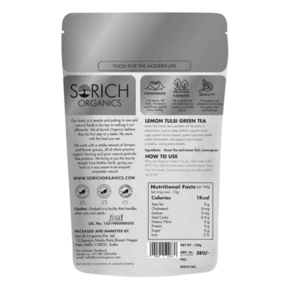 Sorich Organics Lemon Tulsi Green Tea | Grab2Buy
