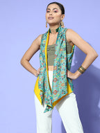 InWeave Women's Blue Boheme Reversible Shrug | Grab2Buy