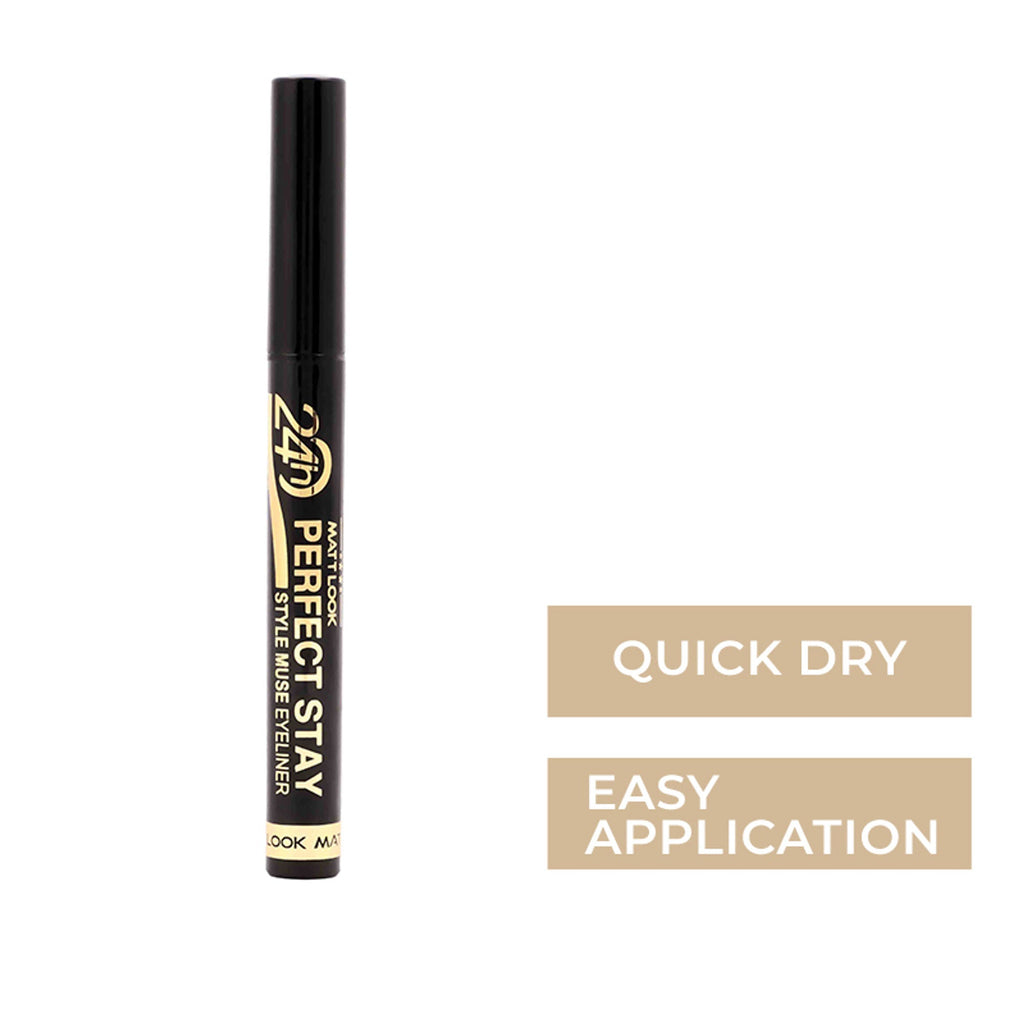 Matt Look Perfect Stay Style Muse Eyeliner 24 Hours - Jet Black | Grab2Buy
