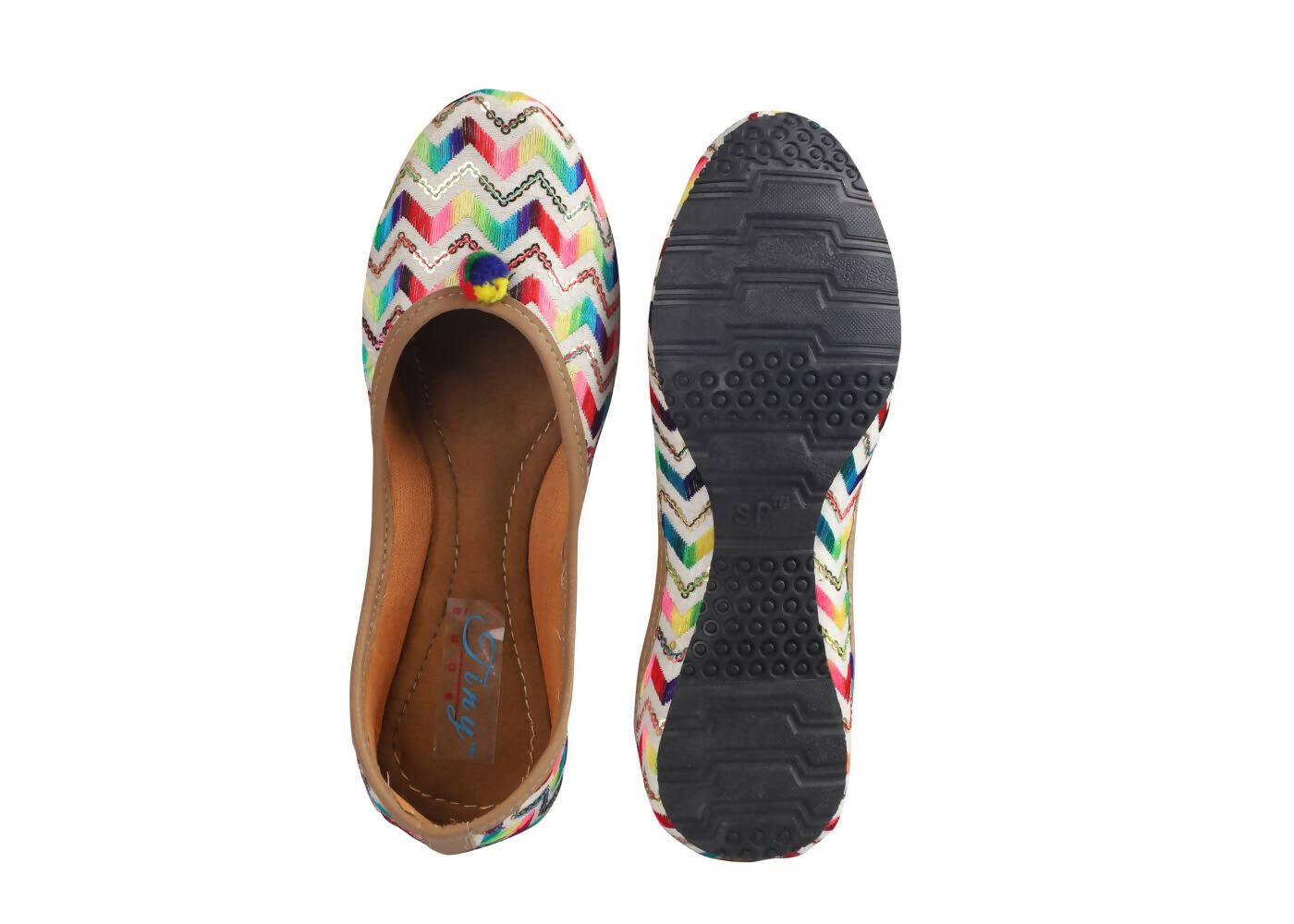Tiny Bugs Girls Hand Crafted Ethnic Juttis - Multi | Grab2Buy