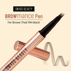 Swiss Beauty Browmance Pen Fills In Sparse Hair For 8-Hour Stay - 2 Medium Brown