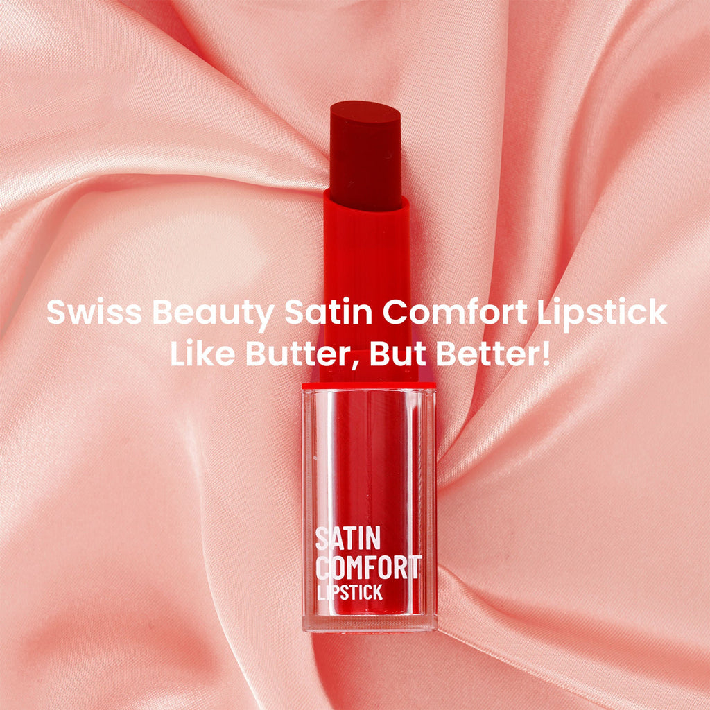 Swiss Beauty Satin Comfort Smooth Glide, Highly Pigmented , Ultra Hydrating Lipstick - 13 Muted Mauve | Grab2Buy