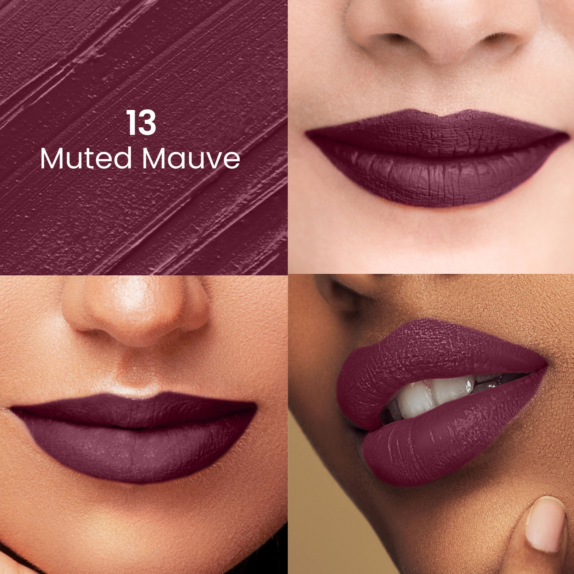 Swiss Beauty Satin Comfort Smooth Glide, Highly Pigmented , Ultra Hydrating Lipstick - 13 Muted Mauve | Grab2Buy