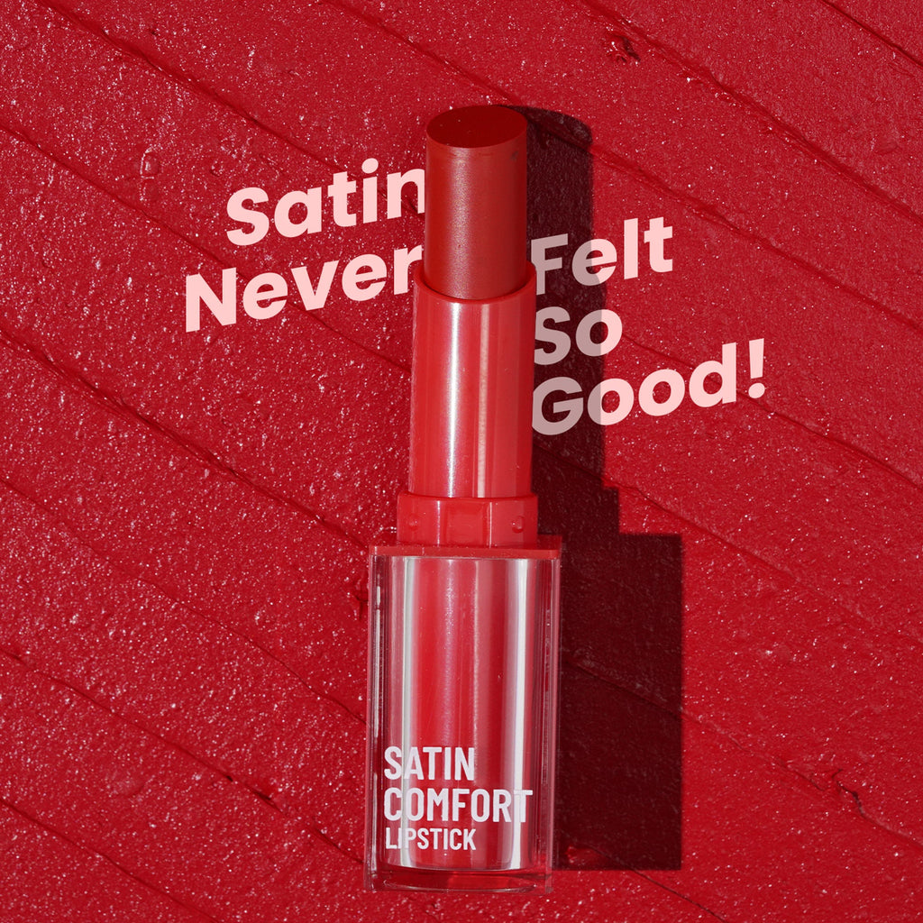 Swiss Beauty Satin Comfort Smooth Glide, Highly Pigmented , Ultra Hydrating Lipstick - 18 Rouge Red | Grab2Buy