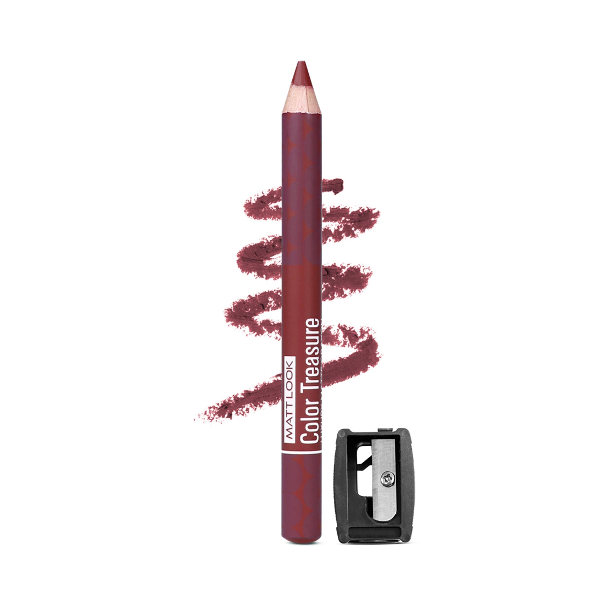 Matt Look Color Treasure Luxury Matte Lip Pencil Crayon - 04 Loveable Wine | Grab2Buy