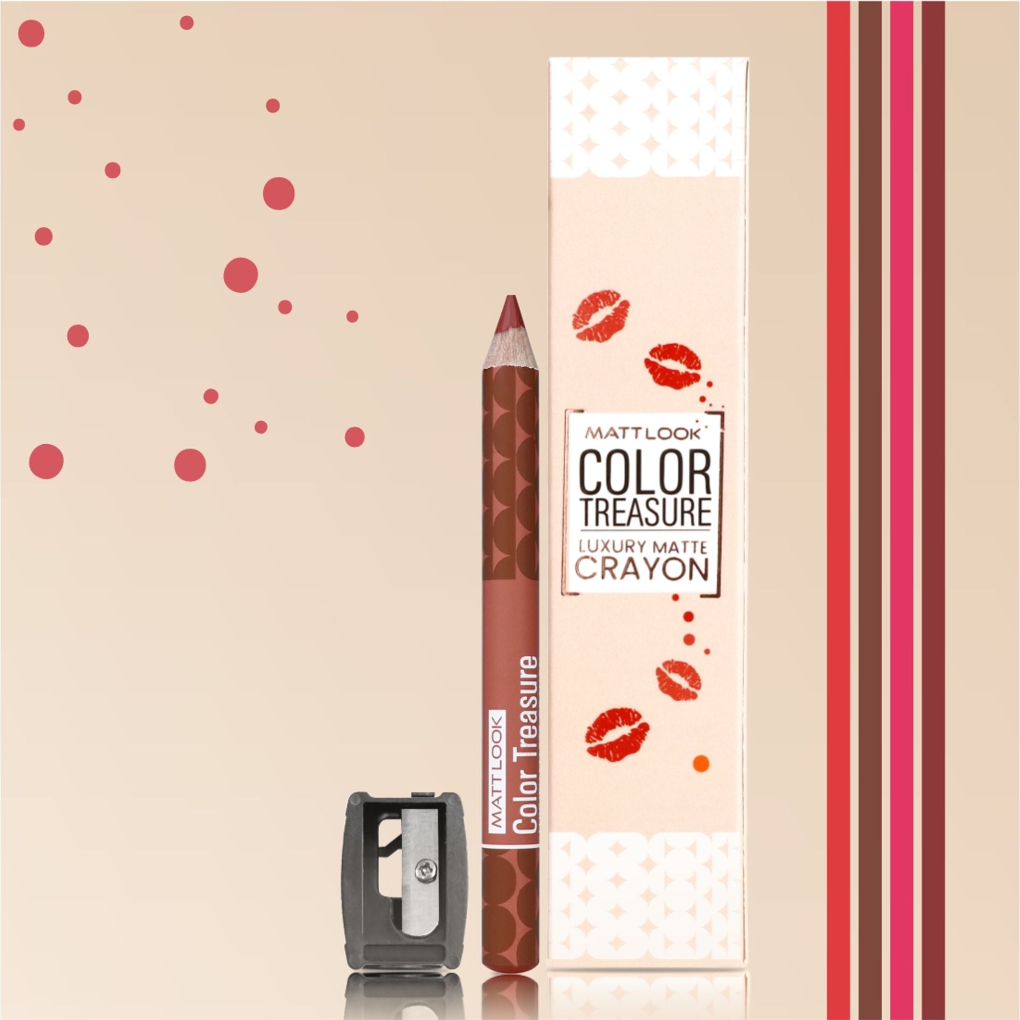 Matt Look Color Treasure Luxury Matte Lip Pencil Crayon - 16 Clay Crush | Grab2Buy
