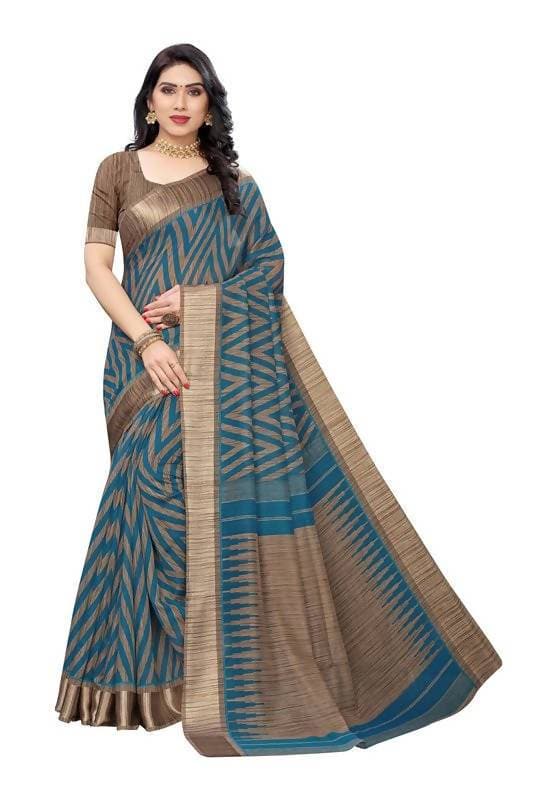 Vamika Rama Green Linen Designer Saree (BEE RAMA) | Grab2Buy