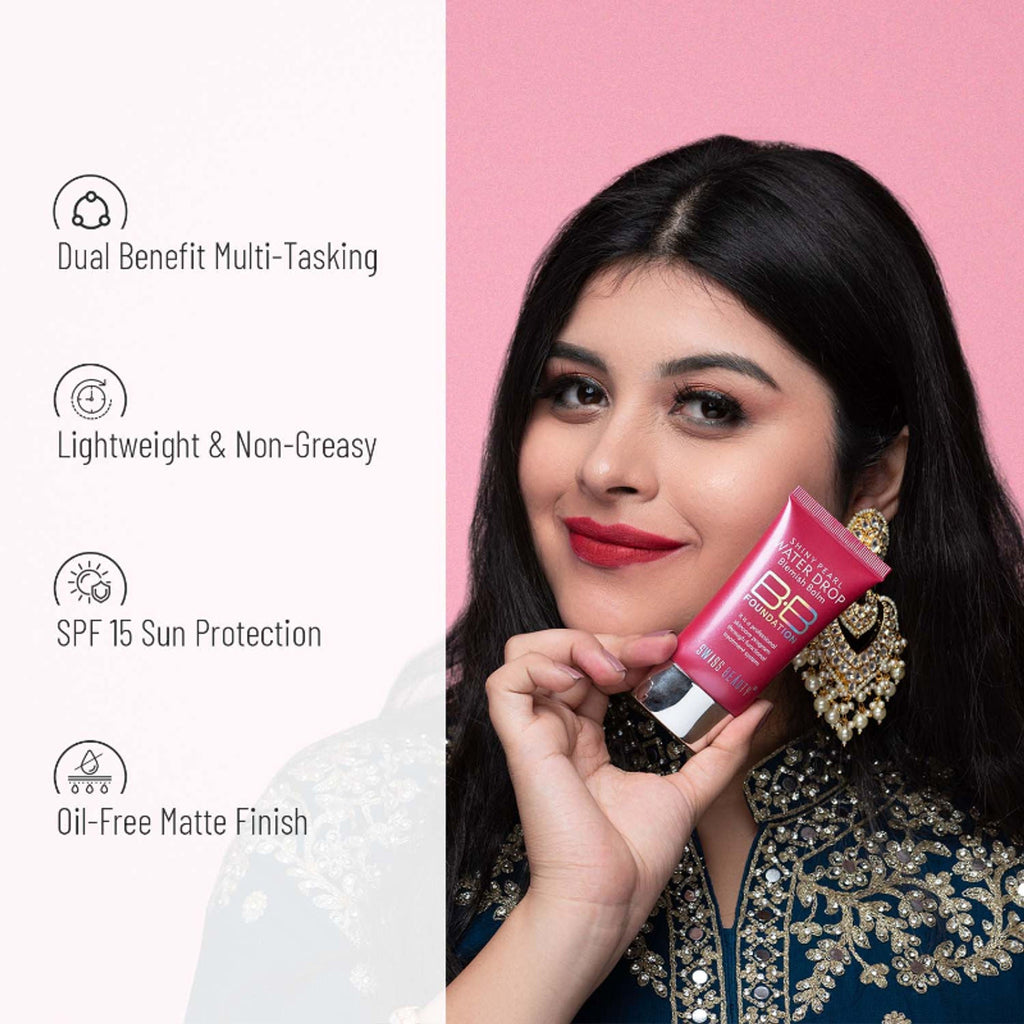Swiss Beauty Shiny Pearl Water Drop Blemish Balm BB Foundation - 1 | Grab2Buy