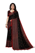 Vamika Black Jute Silk Embelished Saree (HOLIKA BLACK) | Grab2Buy