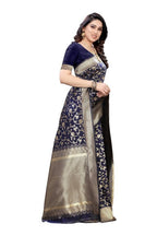 Vamika Banarasi Jacquard Weaving Navy Blue Saree (PARINITI NAVY) | Grab2Buy