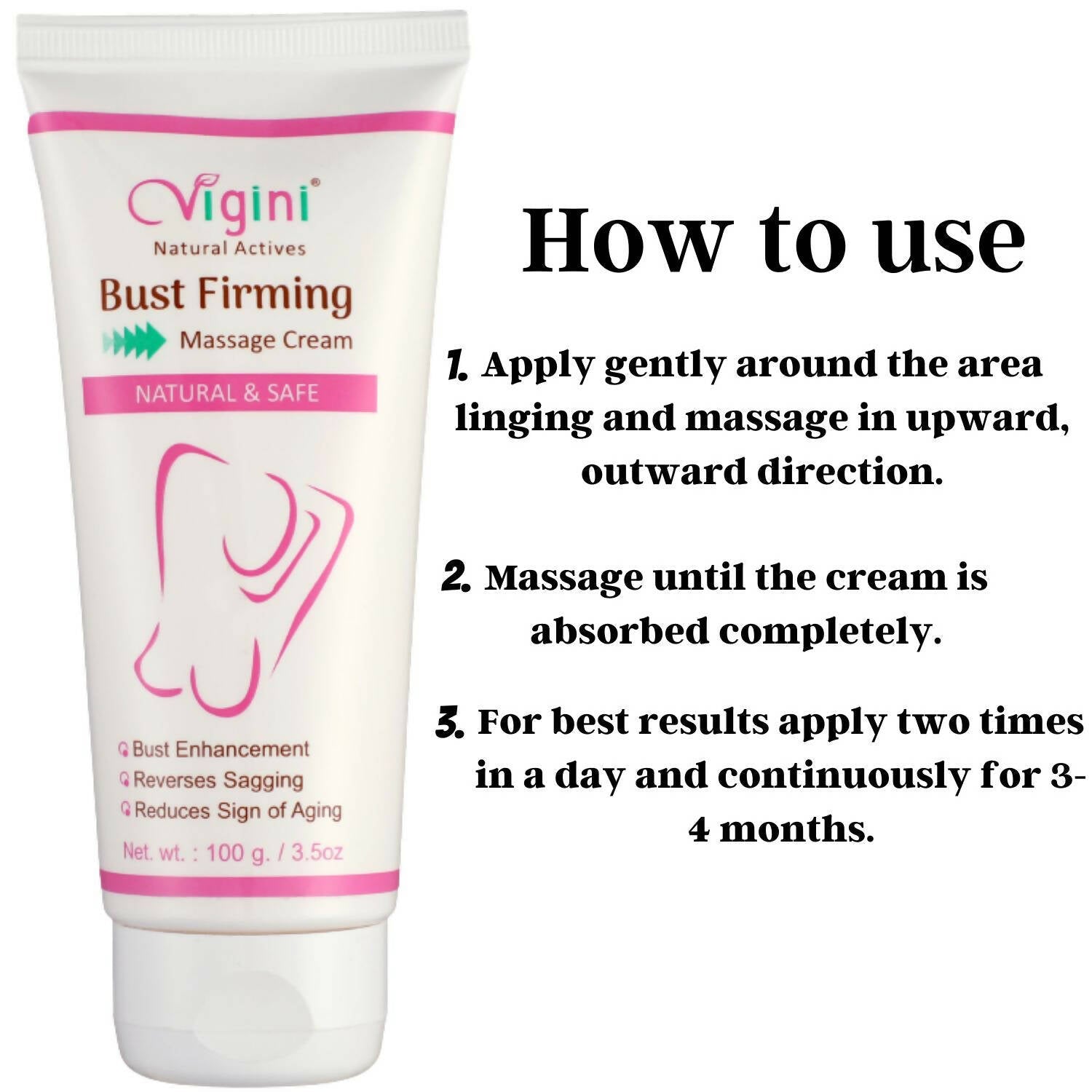 Vigini Natural Actives Breast Bust Body Shaping Toner Firming Tightening Growth Oil Cream | Grab2Buy
