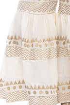 Mominos Fashion Cotton Off White Gold Print With Gota Sharara | Grab2Buy