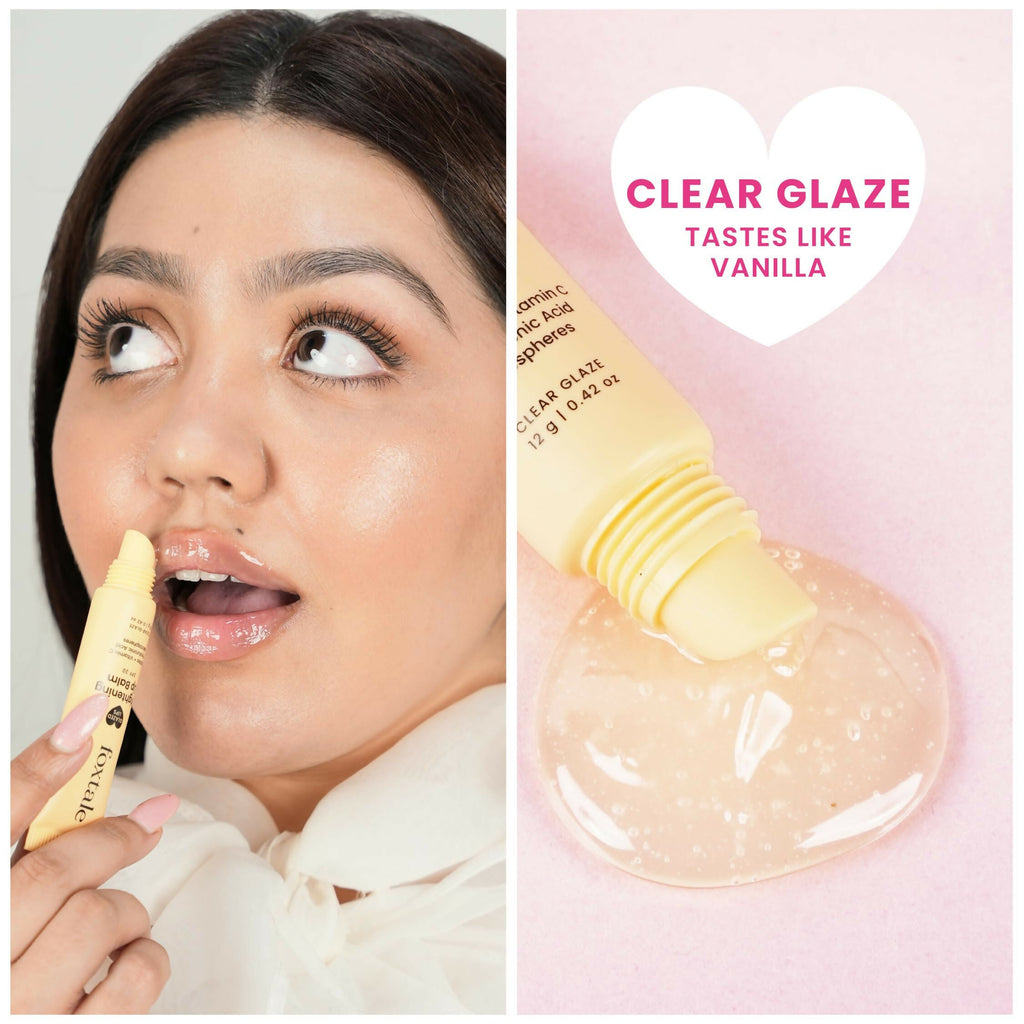 Foxtale Brightening SPF 30 Lip Balm - Clear Glaze (Vanilla), Brightens Lips, Reduces Pigmentation | Grab2Buy
