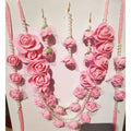 MS Fashion India Muskan Pink Flower Jewelry Set | Grab2Buy