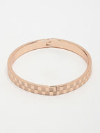 NVR Men's Rose Gold Stainless Steel Kada Bracelet