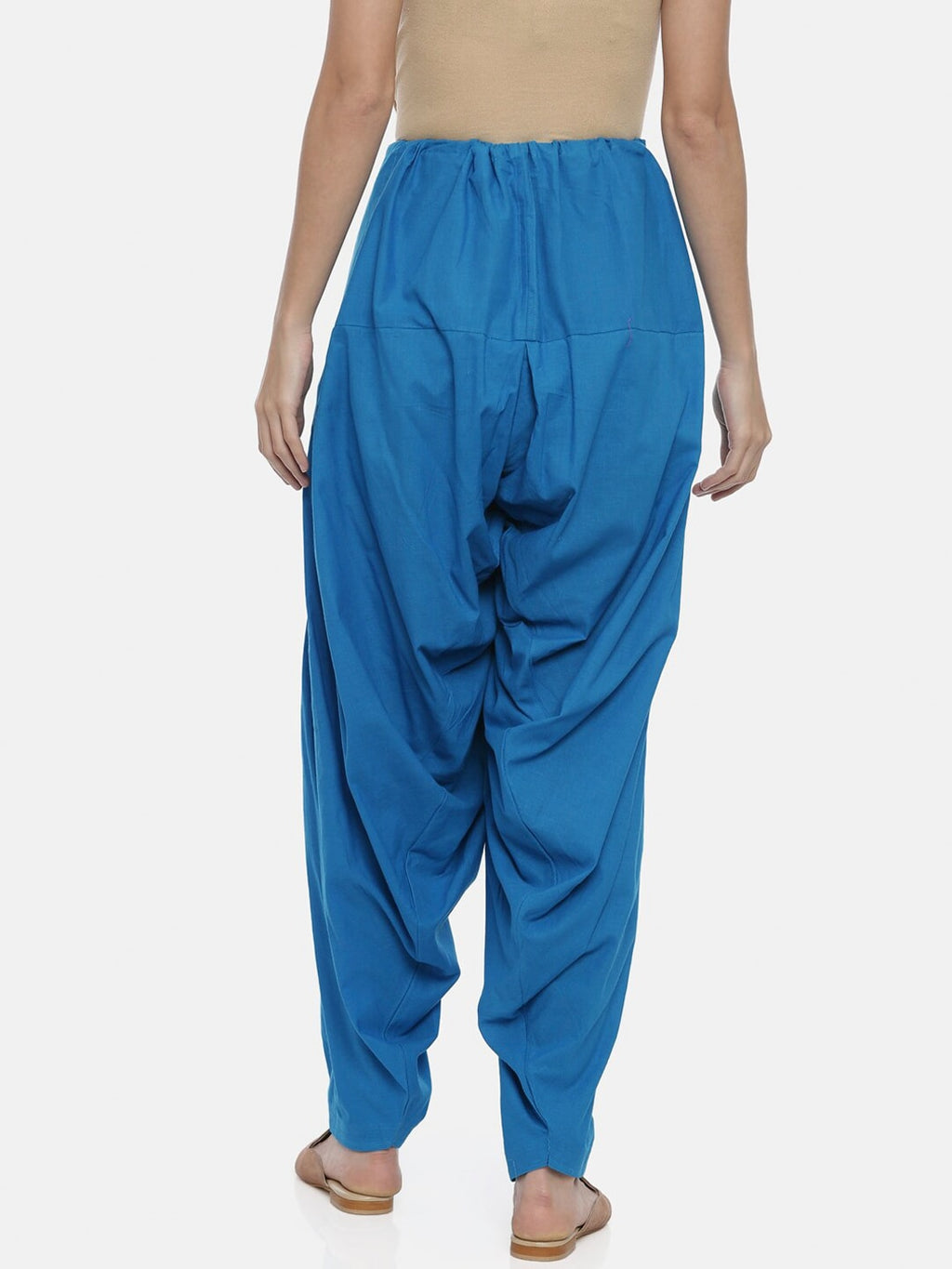 Souchii Turquoise Blue Solid Loose-Fit Patiala | Grab2Buy