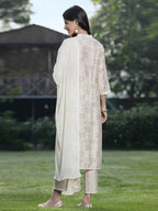 Juniper Off White Rayon Festive Printed Skd For Women | Grab2Buy