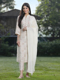 Juniper Off White Rayon Festive Printed Skd For Women | Grab2Buy
