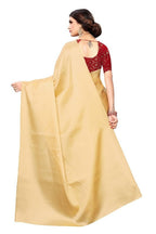 Vamika Golden Satin Designer Saree (GOLD DUST Red) | Grab2Buy