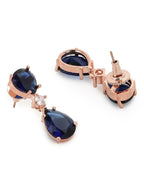 Midnight Blue Stone Earrings- Ruby Raang | Grab2Buy