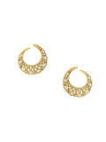 Moissanite Gold plated Round Earrings - Ruby Raang | Grab2Buy