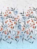 Story@home White & Blue Floral 210 TC Cotton 1 King Bedsheet with 2 Pillow Covers | Grab2Buy