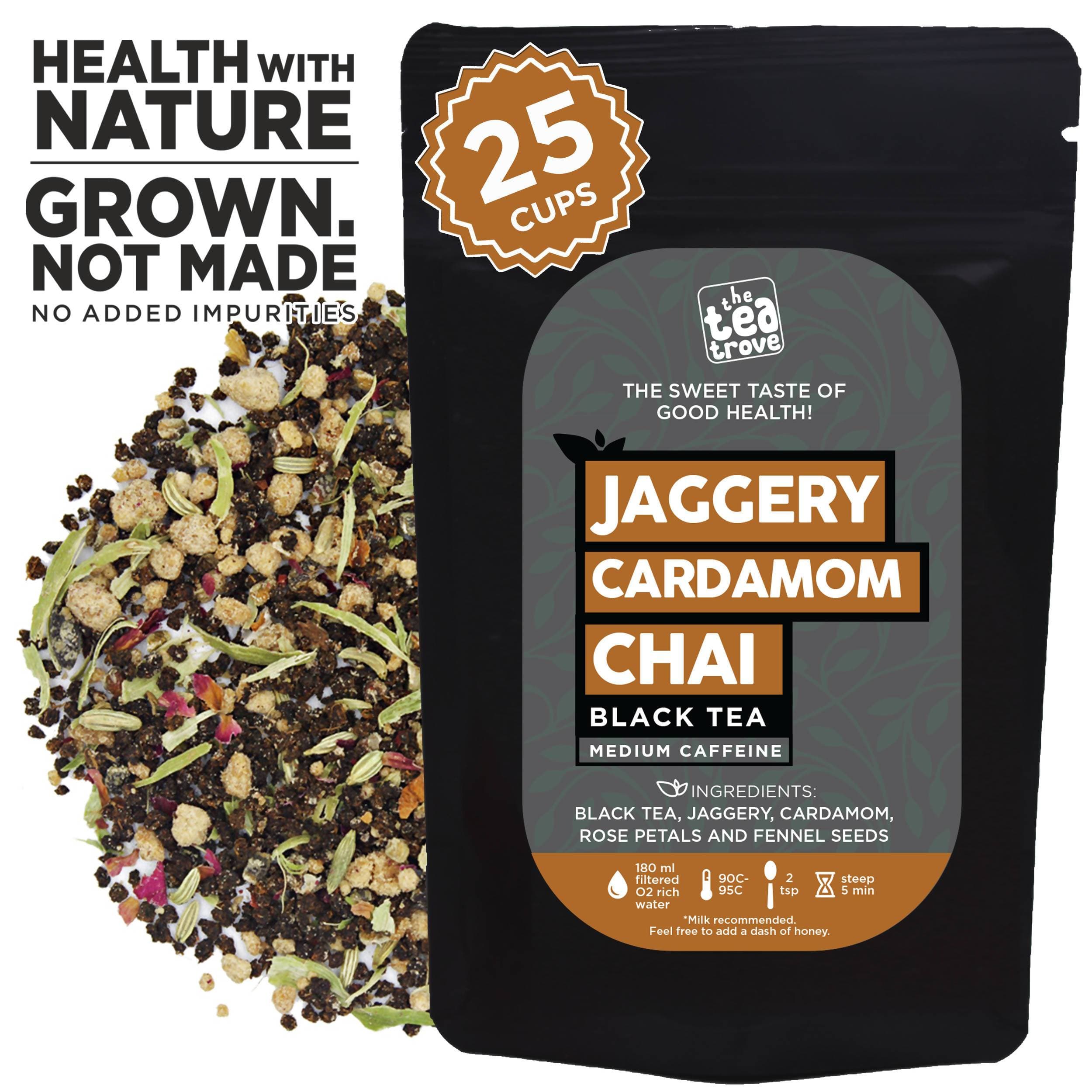 The Tea Trove - Jaggery Cardamom Chai Black Tea | Grab2Buy