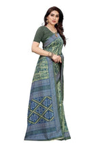 Vamika Printed Green Crepe Silk Saree (ICE GREEN) | Grab2Buy