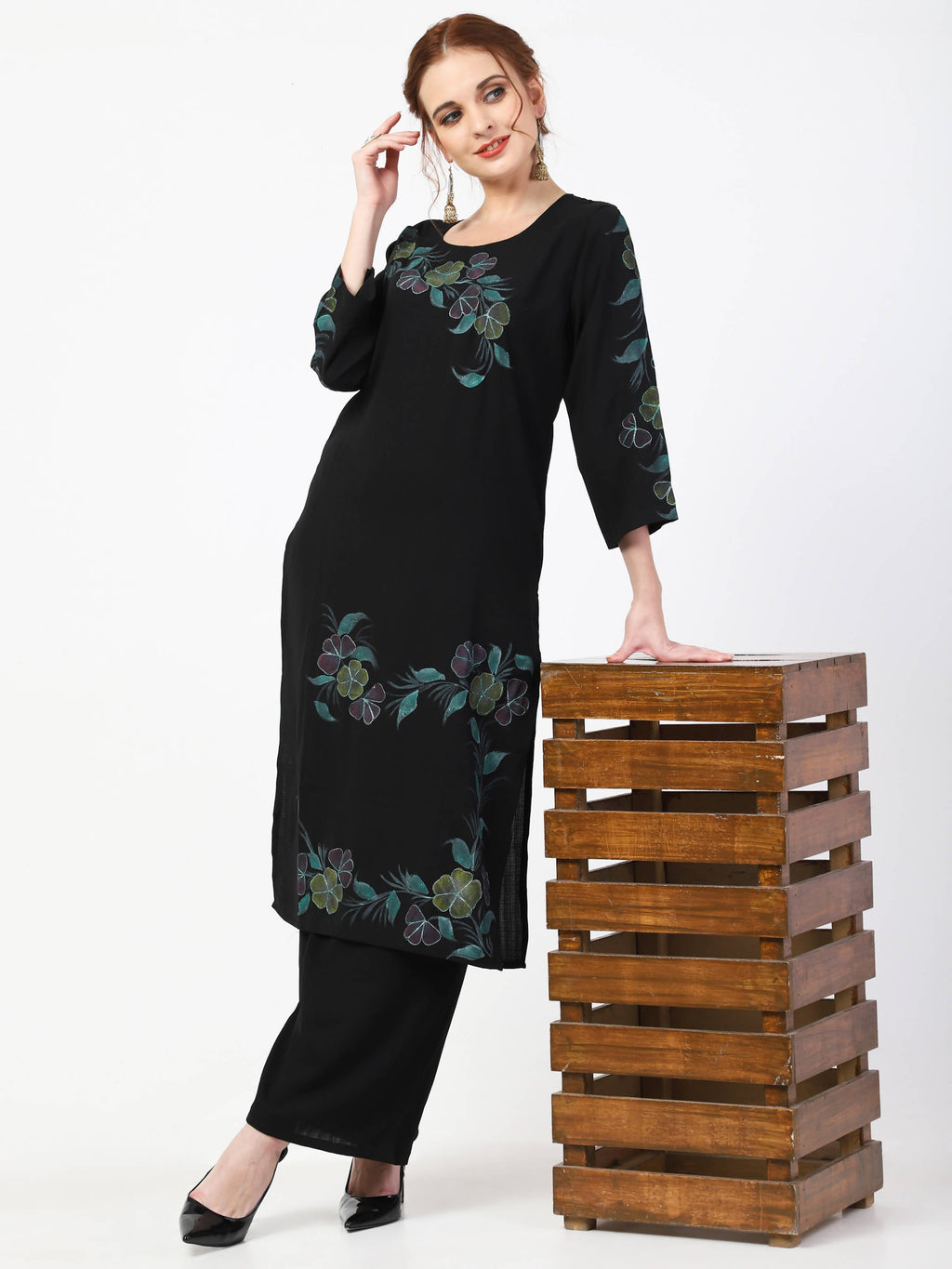 Cheera Kurta Palazzo With Leheria Dupatta Set (CH114KPD) | Grab2Buy