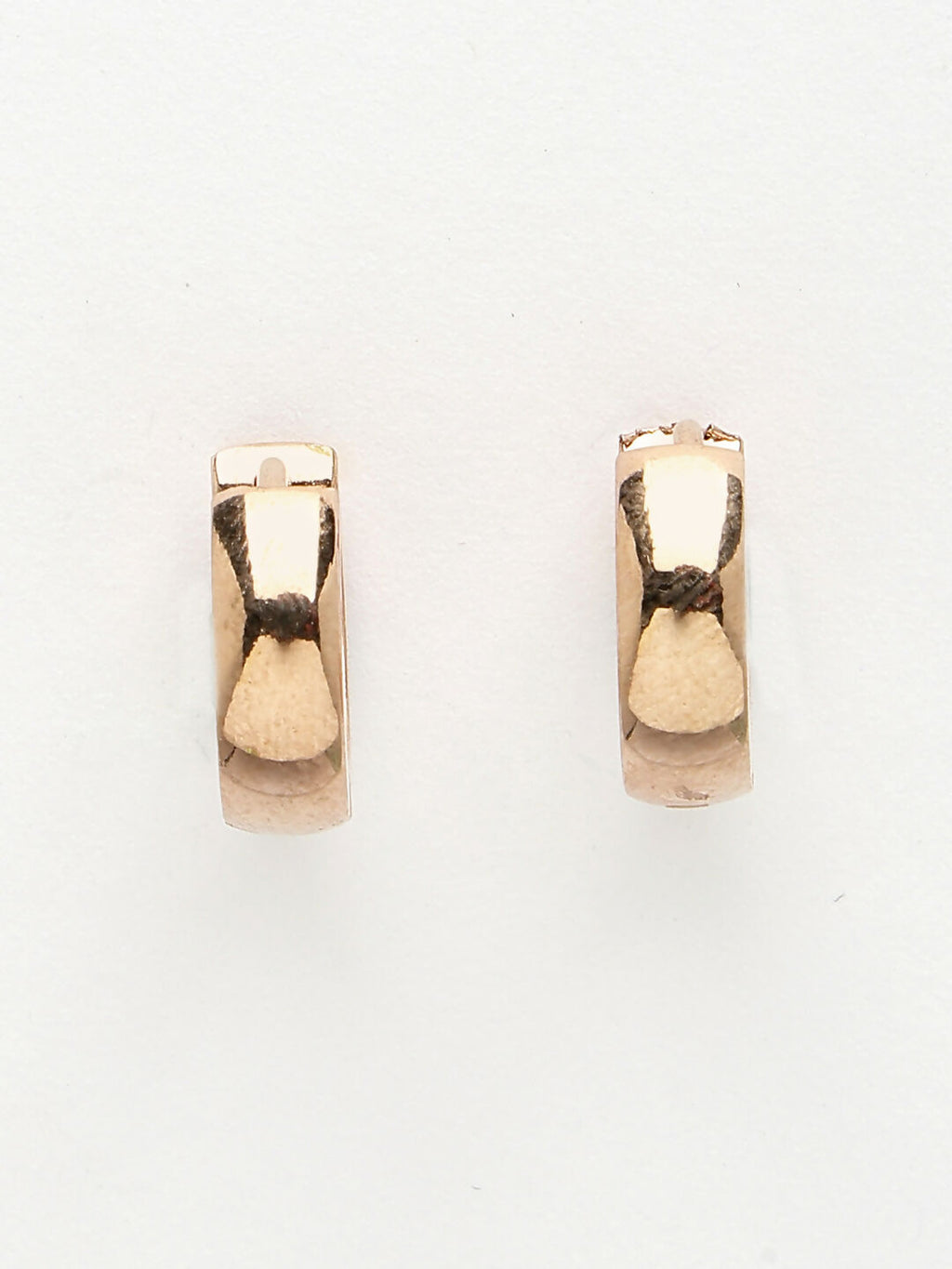 NVR Men's Rose Gold Stainless Steel Hoop Earrings | Grab2Buy