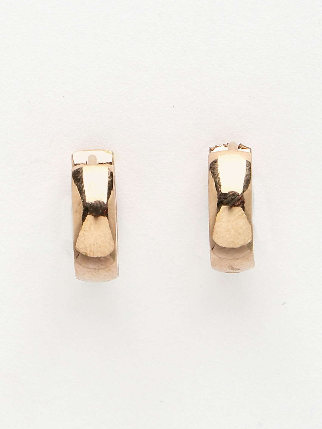 NVR Men's Rose Gold Stainless Steel Hoop Earrings | Grab2Buy